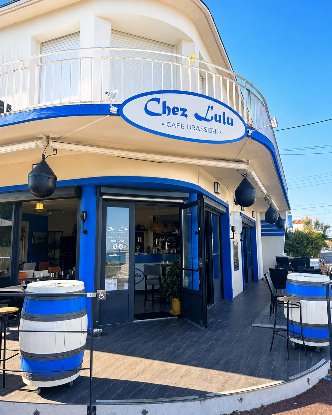 Façade de Chez Lulu, café brasserie à Saint-Hilaire-de-Riez